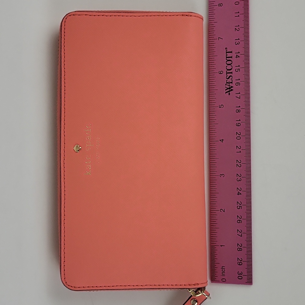 Kate Spade Mikas Pond Stacy in Guava Long Wallet - Picture 3 of 9